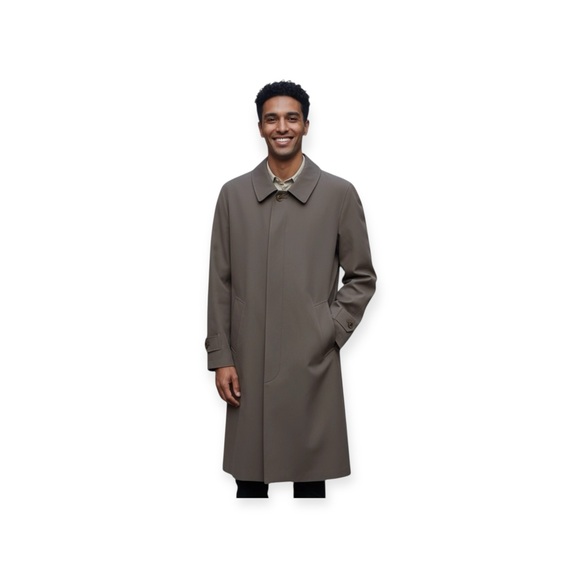 Vintage: Giorgio Balestro ֍ Made in Italy Full Wool Trench Coat ֍ Taupe ֍ 38R ֍ - Picture 2 of 16